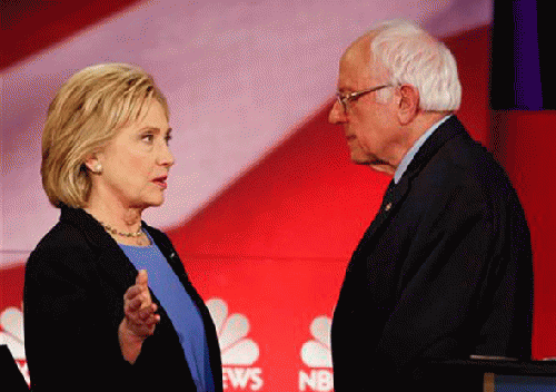 Sanders and Clinton face off, From ImagesAttr