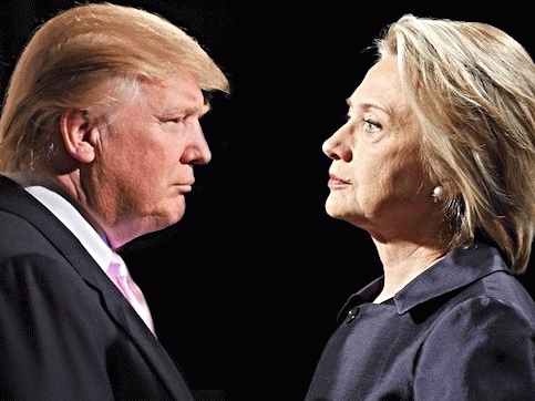 Donald Trump - .the upstart rogue candidate of the Republican Party. vs Hillary Clinton - .the candidate of the Bush Neo-Cons., From ImagesAttr