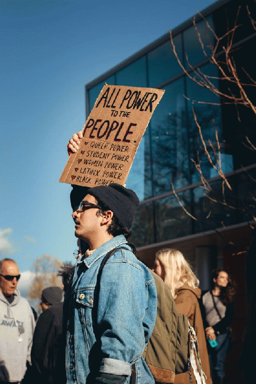 Student-led protest in New Paltz, NY, From ImagesAttr