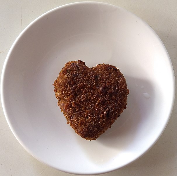 Heart-shaped vegetable cutlet, From InText