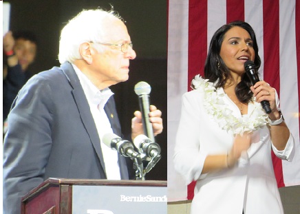 Bernie and Tulsi, Los Angeles 3/1/20, From InText