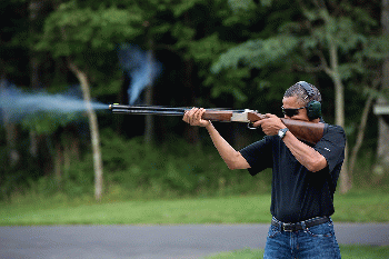 Obama, shooting at the Left, From CreativeCommonsPhoto