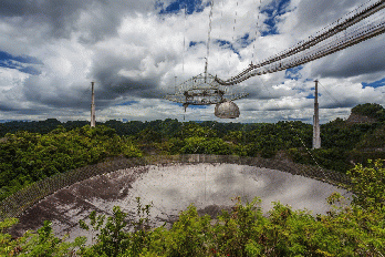 The Arecibo Observatory is damaged beyond repair and has been shut down., From TwitterPhotos