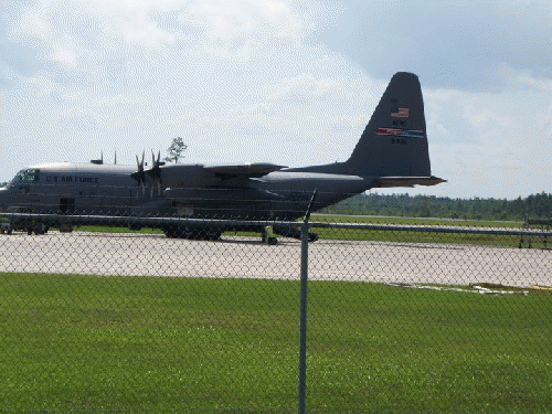 U.S. Air Force plane at Stennis Space Center, MS