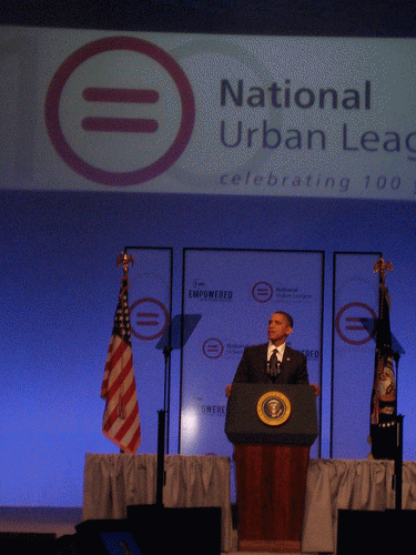 President Obama at the National Urban League's Centennial Conference, From ImagesAttr