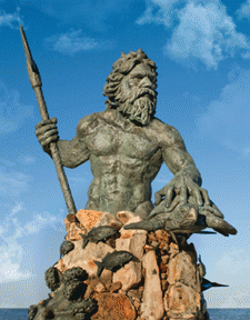 34' high King Neptune Statue, Virginia Beach, VA