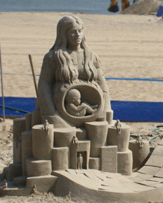 Sand sculpture detail. Dan Belcher (USA) & Benjamin Probanza (Mexico)