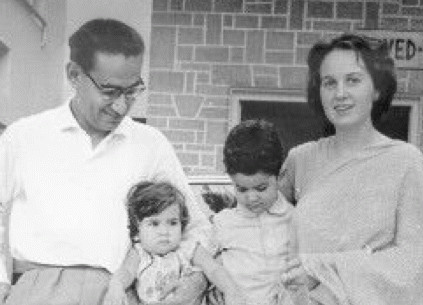 Mustafa Zaidi, his German wife and their children