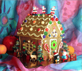 Allergen-Free Gingerbread House created by the author from the kit