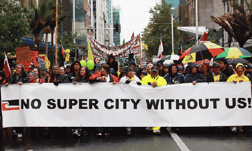 Recent Maori protest in Auckland