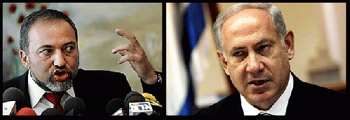 Israeli Foreign Minister Avigdor Lieberman and Prime Minister Benjamin Netanyahu, From ImagesAttr