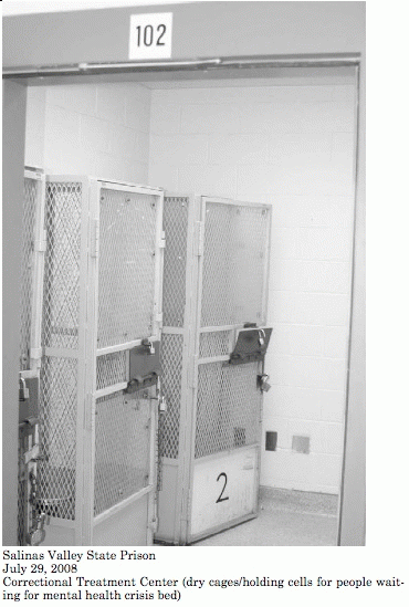 Cages used to hold mentally ill in prison