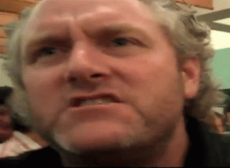 Unhappy Andrew Breitbart faces tough questions at Netroots.