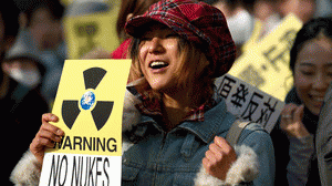 Japanese anti-nuclear protester