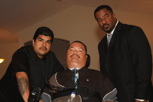 Advocate Sherron Lewis (r), George (l) and Luis Castro (c), From ImagesAttr