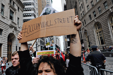 Protestors gathered in Lower Manhattan for what some called the United States Da