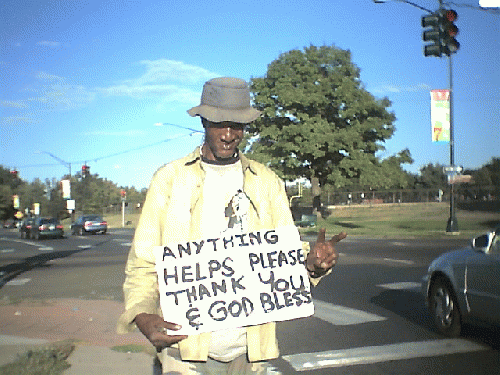 Homeless Man in Denver, From ImagesAttr