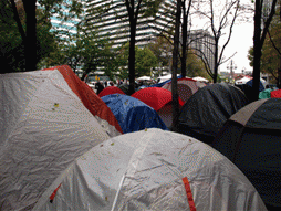 A sea of tents marks the site of the Philly Occupation outside City Hall, From ImagesAttr