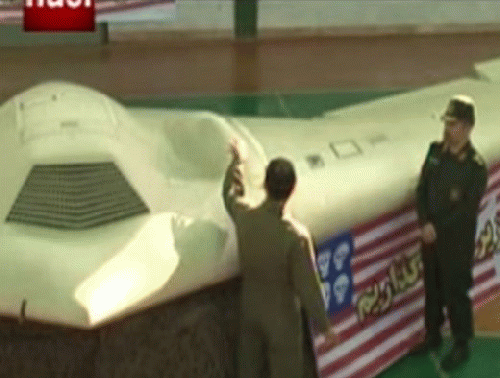 A US spy drone, captured by Iran but demanded back by the US, From ImagesAttr