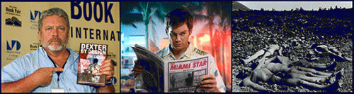 Dexter author Jeff Lindsay, actor Michael C. Hall and an El Salvador body dump