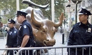 NYPD cops guard 'US Government Bull' at Homeland Security's behest?, From ImagesAttr