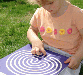 Exploring a finger labyrinth made by iSpiritual.