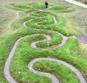 Earthwork labyrinth by Alex Champion