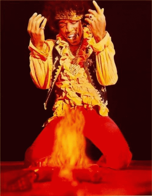 Jimi Hendrix On Stage, From ImagesAttr