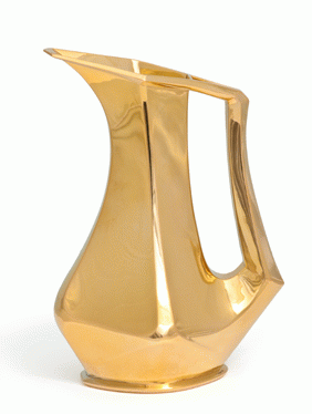 Keller Freres, France. Pitcher, 1900. Gilded silver.