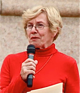 Mary Francis CU speaking at Capito, From ImagesAttr