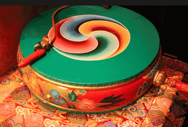 Tibetan ceremonial drum.