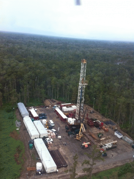 Texas Brine rig prepares to drill a 