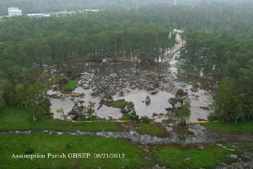 Bayou Corne Sinkhole Aug 21, 2012