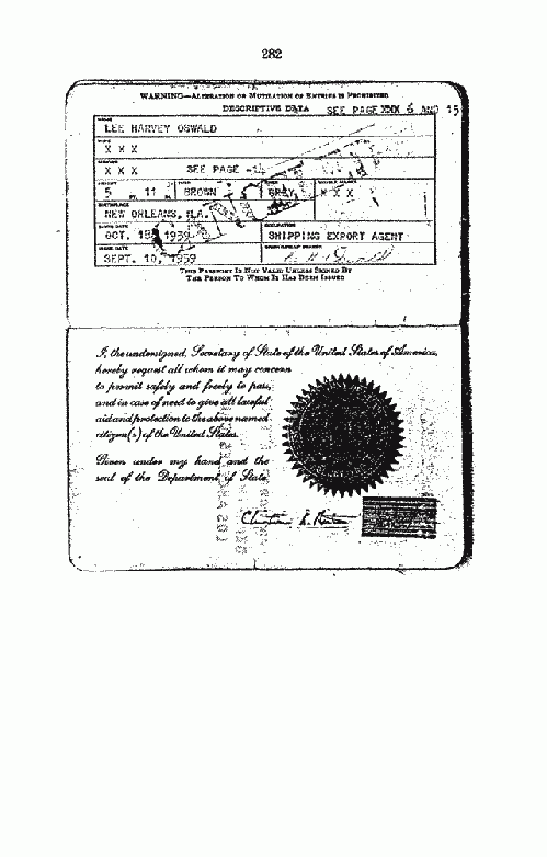 1959 passport description of Oswald as 