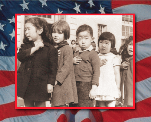 American Children Pledge Allegiance. 1942.