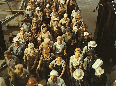 Shipyard Workers, Beaumont, Texas, 1943, From ImagesAttr