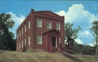 Red brick schoolhouse