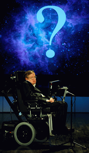 Stephen Hawking is famous for asking deep, fascinating, enigmatic questions., From ImagesAttr