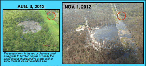 Sinkhole Aug. 3 and Nov. 1