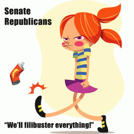 Senate Republican filibuster everything