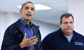 President Obama with New Jersey Governor Chris Christie