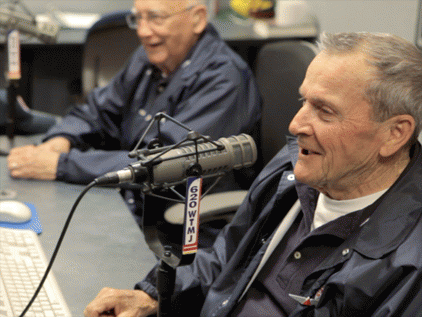 Joe Demler and Harvey Kurz on the radio