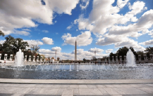 World War 2 Memorial, National Mall in Wash., DC, built in 2004.