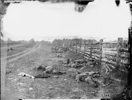 Antietam, Confederate Dead on Hagerstown Road 1862, From ImagesAttr