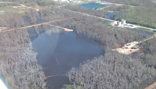 Bayou Corne Flyover, March 1, 2013