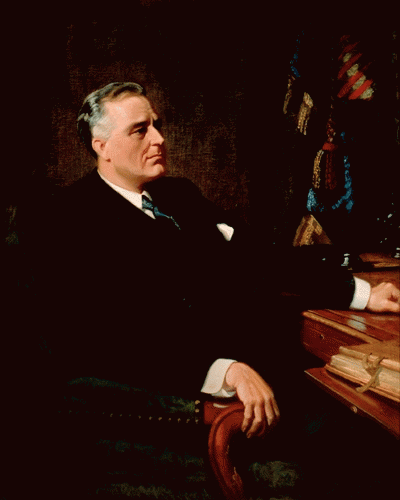 Franklin Delano Roosevelt - Presidential portrait. 32nd President of the United States (1933-1945) Frank O. Salisbury Public Domain