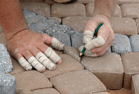 Each stone is measured and positioned with care.