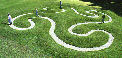 Alex Champion's labyrinth at Huntington Gardens, 1999