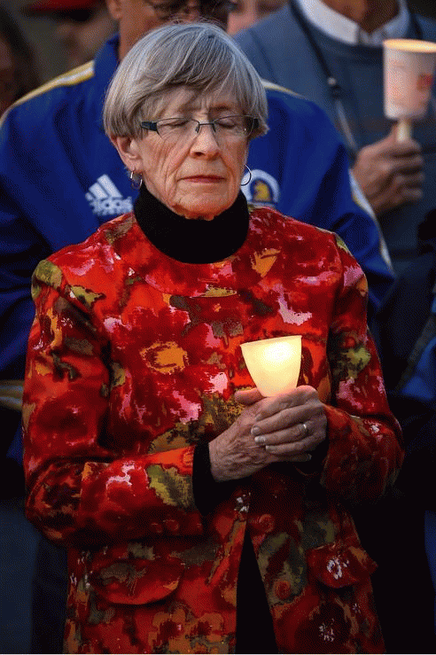 Faith Madzar at Natick, MA Prayer Vigil April 17