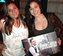 at Aaron Carter concert with friend Jessy [r]